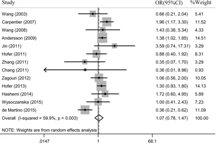 Figure 3. Begg’s funnel plot for publication bias test (SS versus LL).