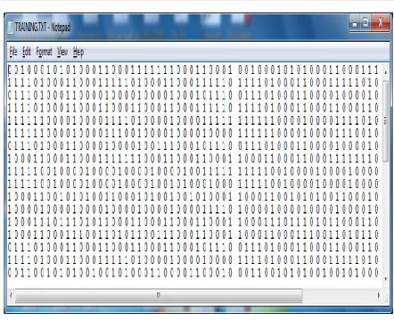 Fig  2. Training.txt File is provided as an input at the training mode 