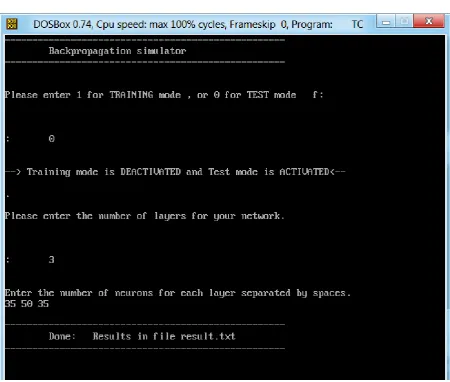 Fig  6. A pattern to be recognized is represented digitally in test.txt file 