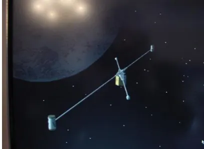 Fig. 1. A motorised momentum exchange tether in LEO.   