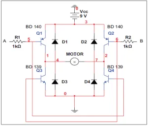 Figure 2.4    H- Bridge Motor Driver Circuit   