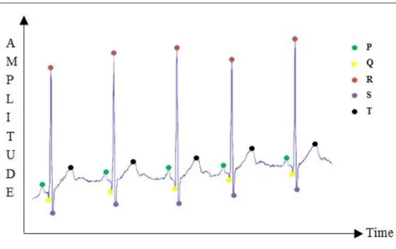 Figure 2.8. Segment of Normal ECG for record no. N001 with raw samples readings from Shimmer3 ECG dataset