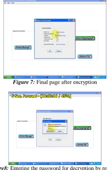 Figure 7: Final page after encryption 