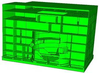 Fig. 1 Structural elements of the reactor building   