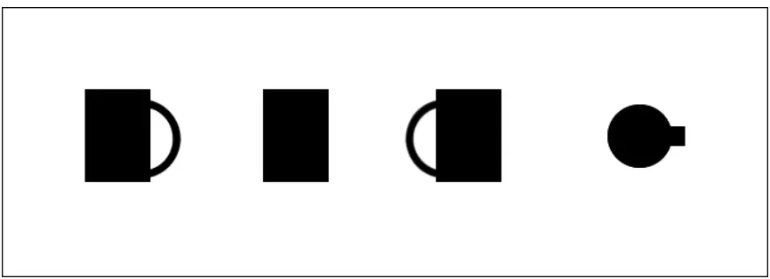 Figure 3.5 Outline of a Mug From Different Angles  