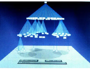 Figure 2.6: A cone tree with shadows added to assist a viewer in understanding its structure.