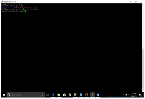 Figure 22. configuring bashrc for SQOOP  In bashrc file append the following statements: 