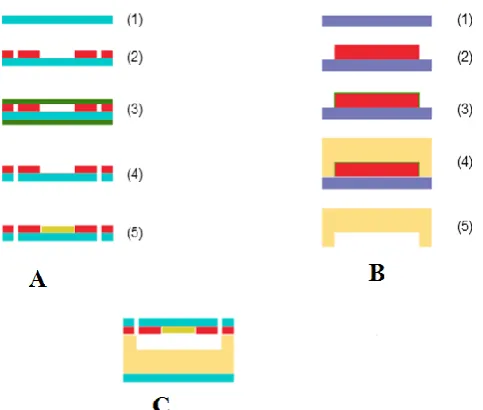Fig. 2. Schematic representation of a one-well instrumented microfluidic  device and the photography of a complete microsystem ready to use
