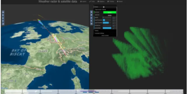 Figure 2: [UC1] 3D validation of numerical weather pre- pre-diction model output with satellite data.
