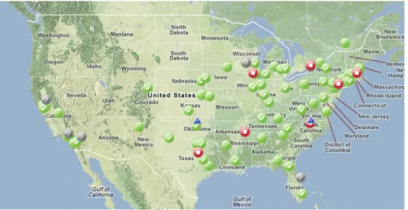 Fig. 2. OSG sites across the United States. Source: http://display.grid.iu.edu/