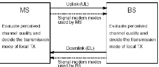Figure 1.1.4: signalling scenarios in adaptive modems 