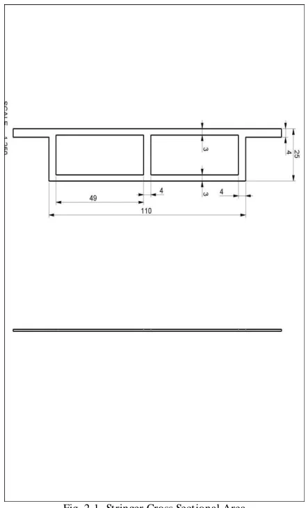 Fig. 2.1. Stringer Cross Sectional Area 
