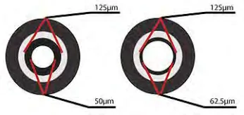 Figure 2.4: Diameter of multi-mode fiber 