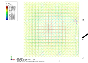 Fig. 13  Axial force in the diagonal member near support B