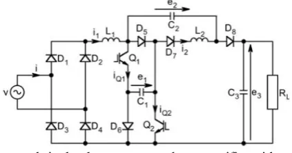 Fig .2.   Proposed single-phase two-stage boost rectifier with two switches 
