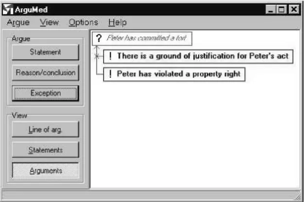 Figure 2.13: ArguMed Interface