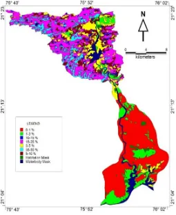 Fig. 6. Slope variation map of Suki River basin 