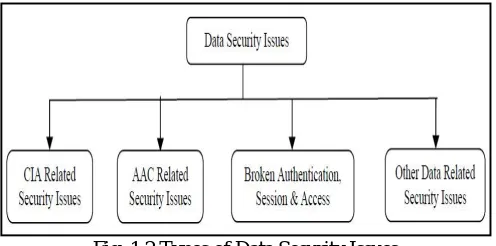Fig. 1.2 Types of Data Security Issues 