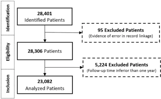 Fig 1. Patient disposition flow diagram. Patient disposition flow diagram showing patients included and excluded from the study cohort.