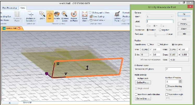 Figure 3.14: Waveguide Port after being created 