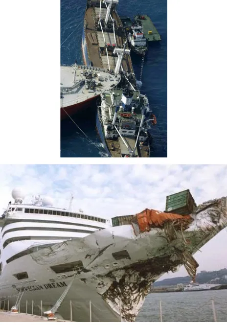 Fig. 4 – Damage on the ship structures in the event 