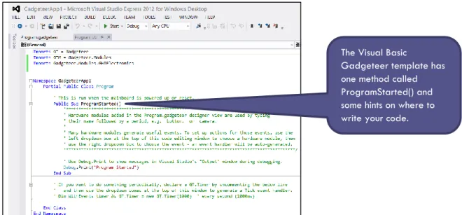 Figure 10: The ProgramStarted() method 