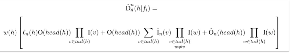 Figure 4: Inside and Outside recursions for�Appendix Figure 7. We initialize withoutgoing hyperedges ofnode