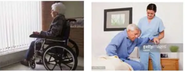 Figure 1.3: Handicapped person and elder aged people 