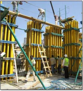Figure 1.2: RC Shear wall formwork system (Steel) 