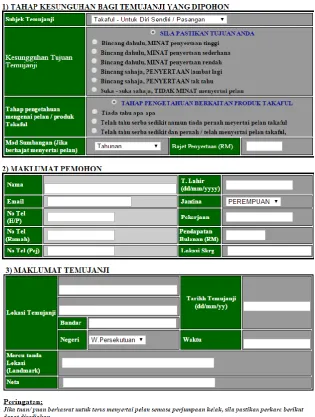 Figure 2.01 Screenshot for Takaful Appointment System 