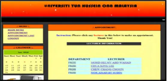 Figure 2.02: Appointment System:usability aspect 