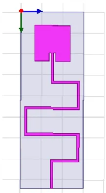 Figure 3. Design of a Single Element Antenna 