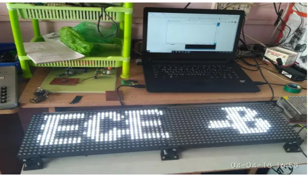 Fig 8. Hardware display of wireless notice board 