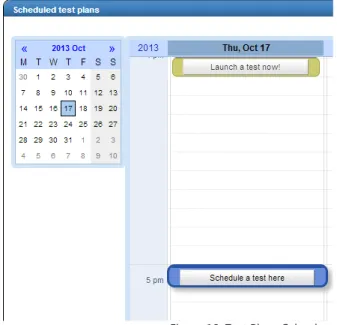 Figure 10: Test Plans Calender