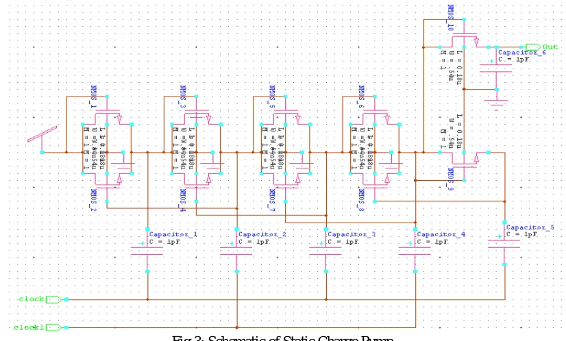 Fig 3: Schematic of Static Charge Pump  