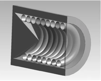 Figure 3.Figure 3. Breakthrough of the adopted cavity receiver.  Breakthrough of the adopted cavity receiver.