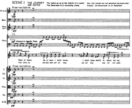 Figure 1: Act 1 scene 1 from Britten’s The Turn of the Screw.