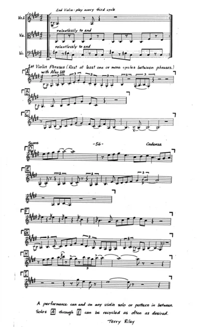 Figure 8: Terry Riley's Cadenza on the Night Plain: Captain Jack has the last word. 