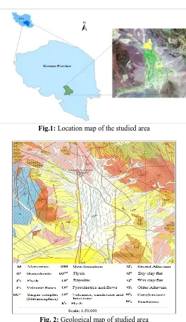 Fig.1: Location map of the studied area  