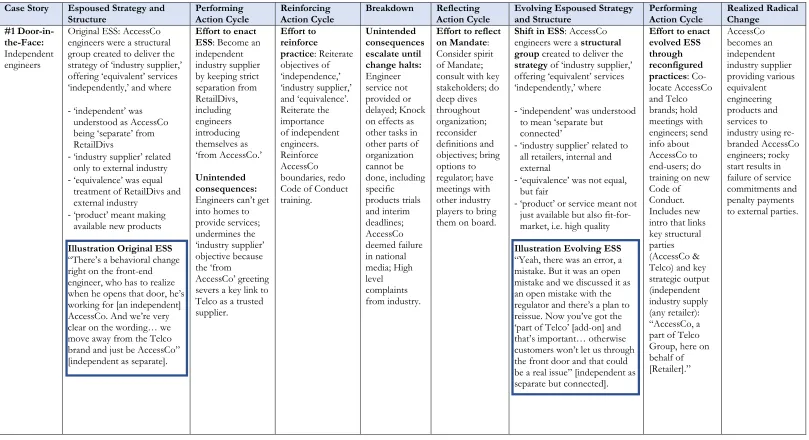 Table 4. Illustrative case stories 