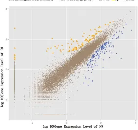 Figure 1. Genes expression level in oestrous and non-ostrous samples (O: oestrous group; N: non-ostrous group)