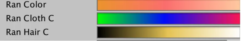 Fig. 7: Three colour gradient controllers in our simulation system
