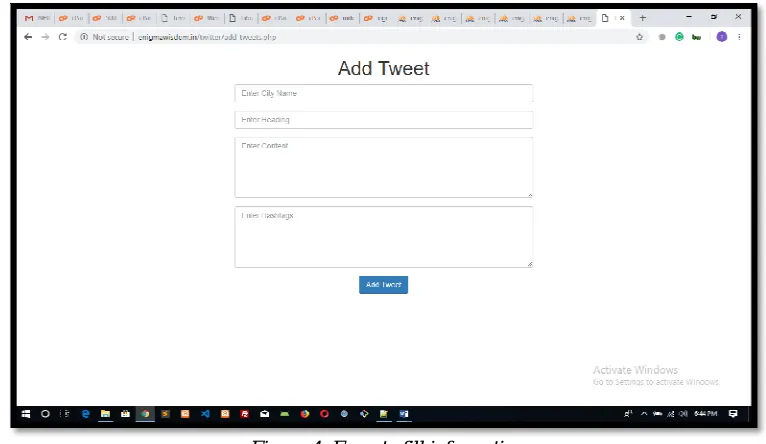 Figure 4: Form to fill information  