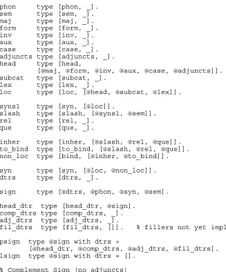 Figure 5. Type Declarations.