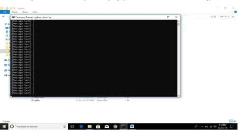 Fig 2 client2.py is executed in the command prompt and the result is shown as “How many connections do you want to make?”  