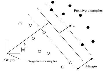 Figure 1: The decision surface of a linear SVMs