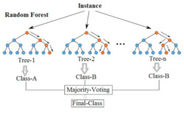 Figure 3. Random forest illustration for the classification task.