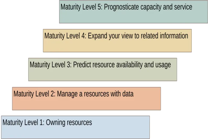 Figure 1 - Our recognized five levels of data driven management maturity 