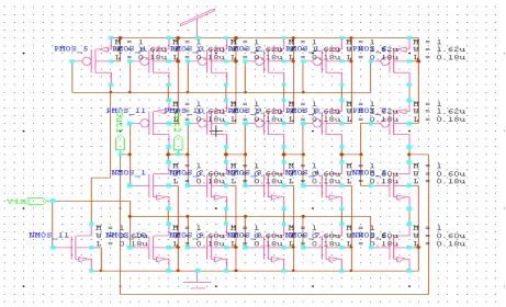 Fig. 1.3 Schematic design of ring voltage controlled oscillator  