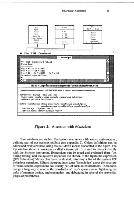 Figure 2: A session with AfacSclieme 